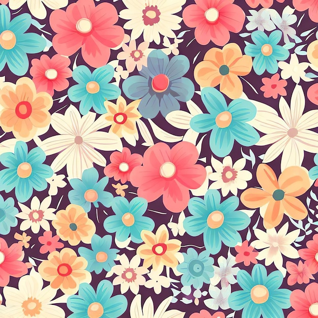 flowers seamless patterns Can be used for invitations greeting wedding card