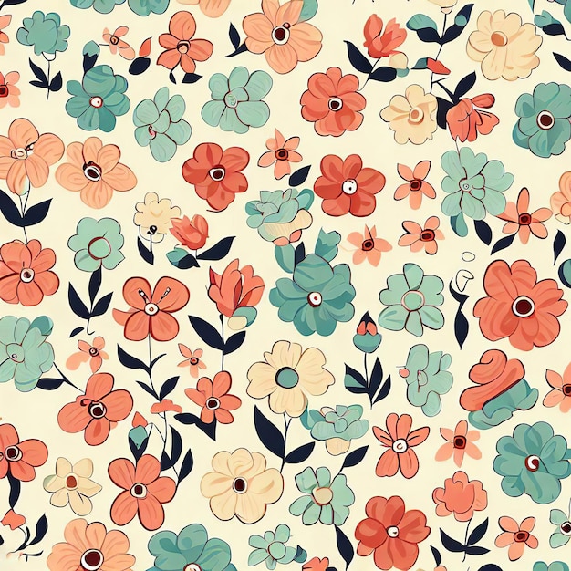 flowers seamless patterns Can be used for invitations greeting wedding card