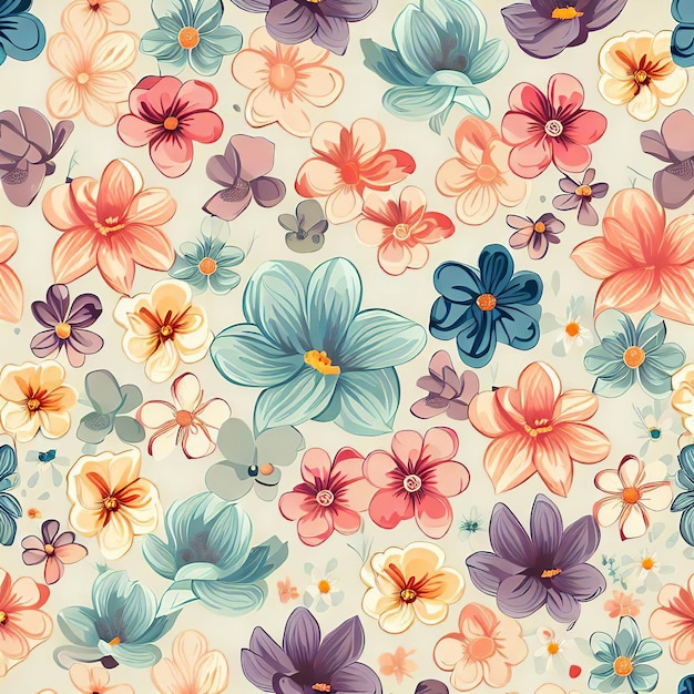 flowers seamless patterns Can be used for invitations greeting wedding card