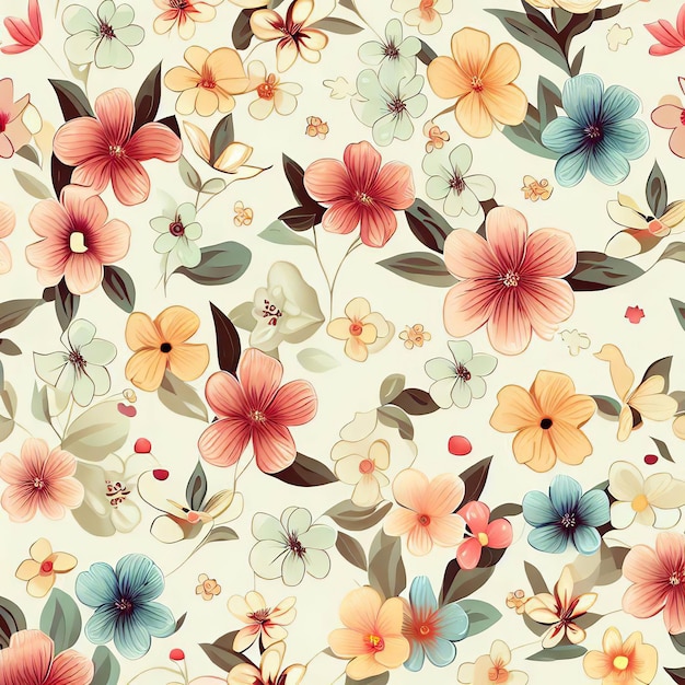 flowers seamless patterns Can be used for invitations greeting wedding card