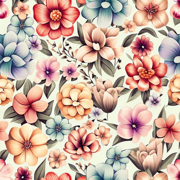 flowers seamless patterns Can be used for invitations greeting wedding card