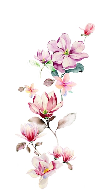 The flowers in the sunny day, the leaves and flowers art design.