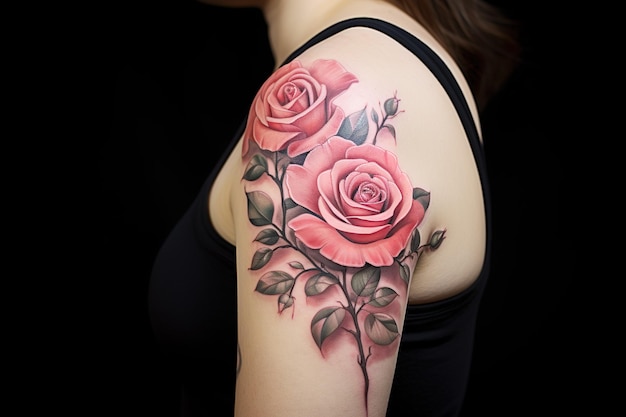 FLOWERS TATTOO DESIGN FLOWER TATTO ON ARM MADE WITH AI