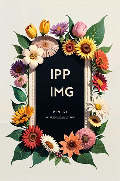 Photo flowers text advertising poster propaganda cover design banner wallpaper background illustration