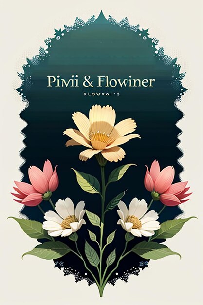 Flowers Text Advertising Poster Propaganda Cover Design Banner Wallpaper Background Illustration