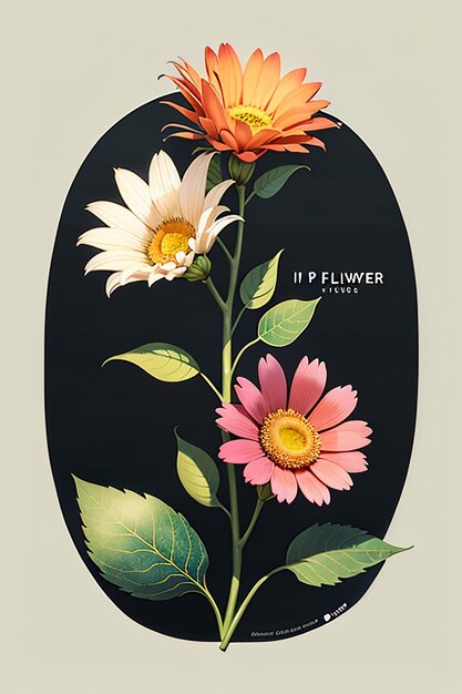 Flowers Text Advertising Poster Propaganda Cover Design Banner Wallpaper Background Illustration