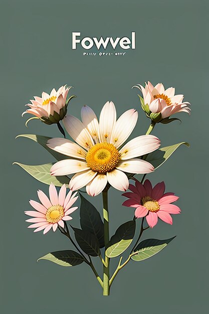 Flowers Text Advertising Poster Propaganda Cover Design Banner Wallpaper Background Illustration