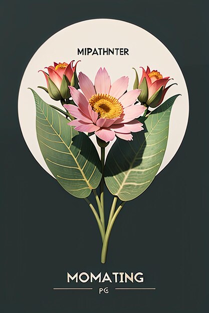 Foto fiori testo pubblicità poster propaganda cover design banner sfondo illustrazione