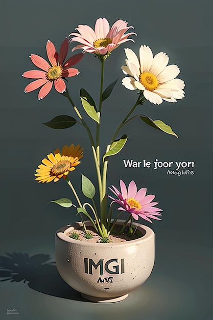 Flowers Text Advertising Poster Propaganda Cover Design Banner Wallpaper Background Illustration