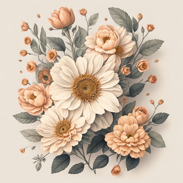 Photo flowers vector desing