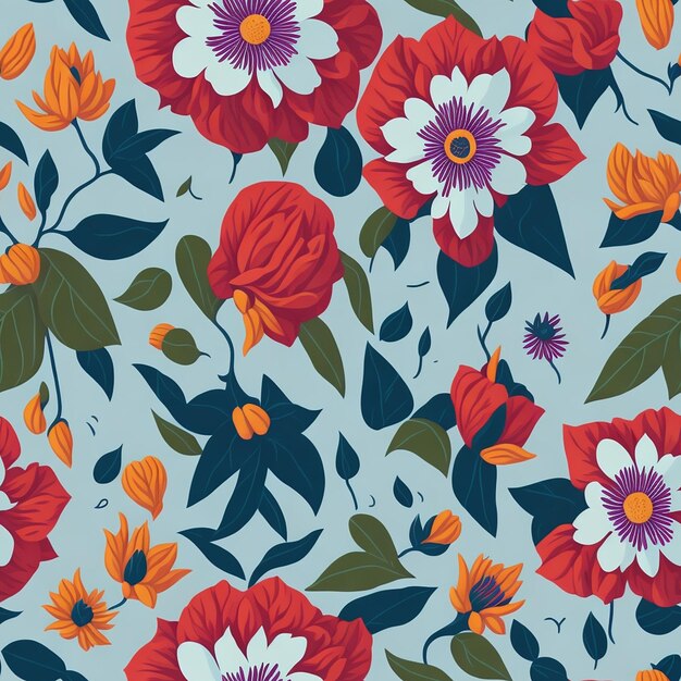 Photo flowers vector pattern desing