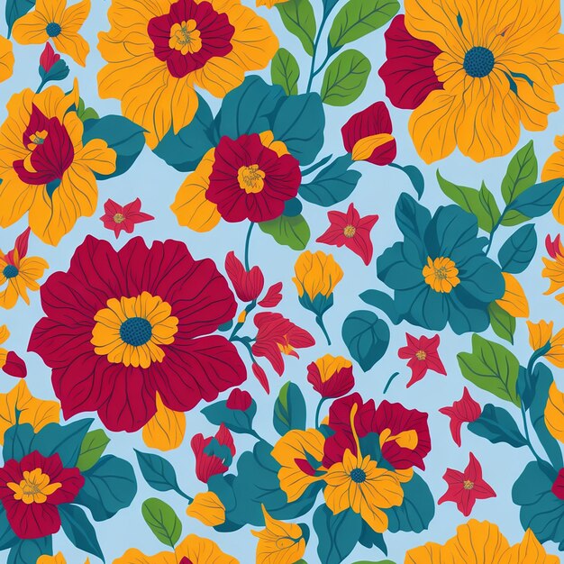 Photo flowers vector pattern desing