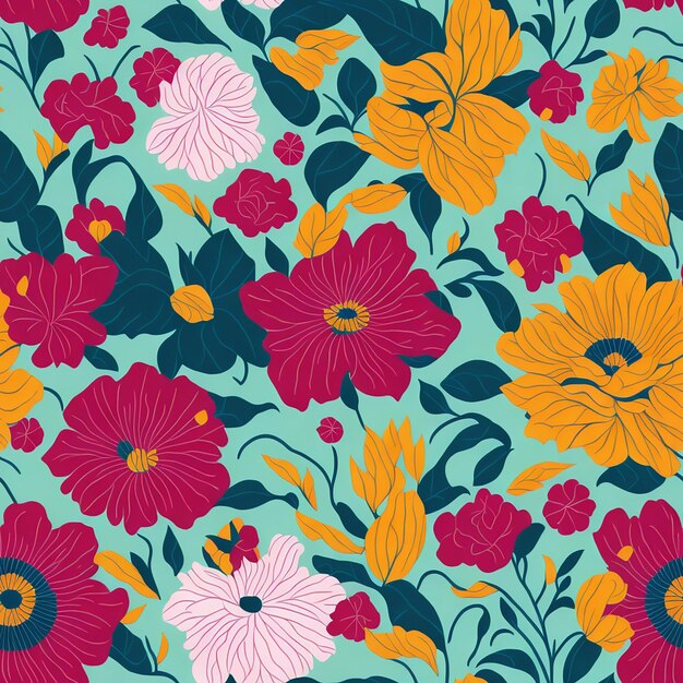 Photo flowers vector pattern desing