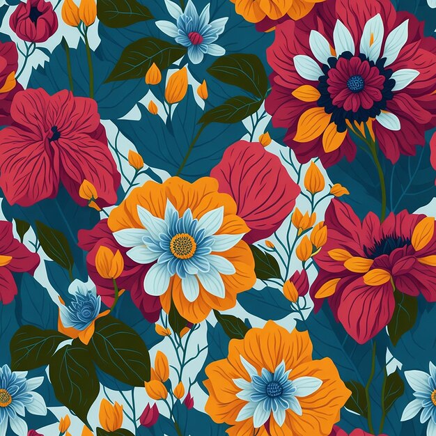 Photo flowers vector pattern desing