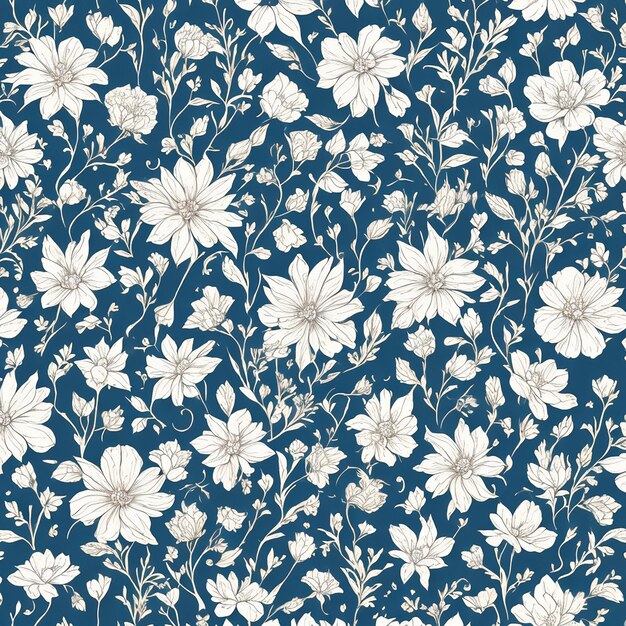 Photo flowers vector pattern desing