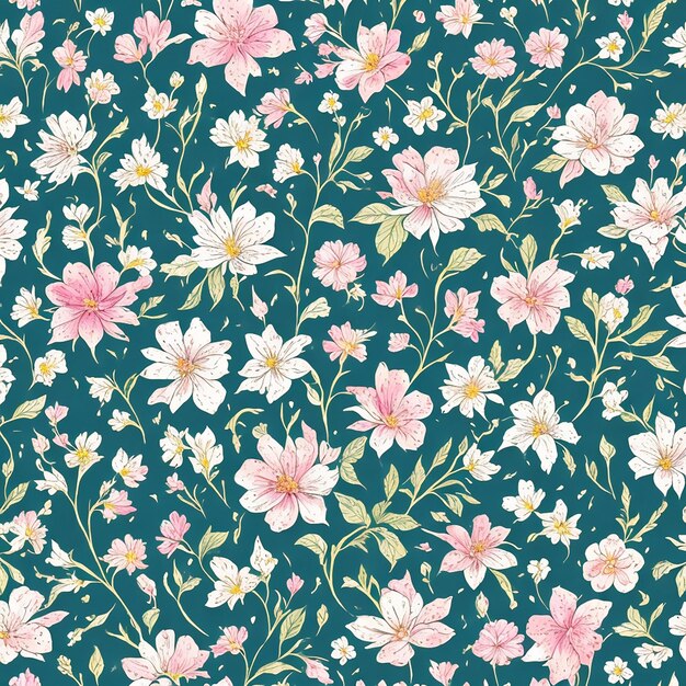 Photo flowers vector pattern desing