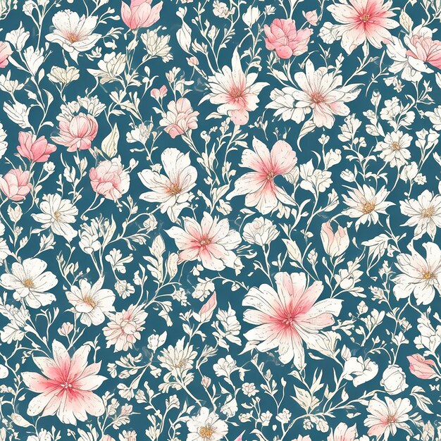 Photo flowers vector pattern desing