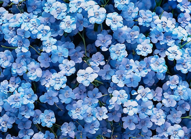 写真 壁の花の背景 青い色で鮮やかにく花の質感