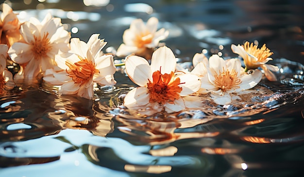 Flowers in the water AI generated