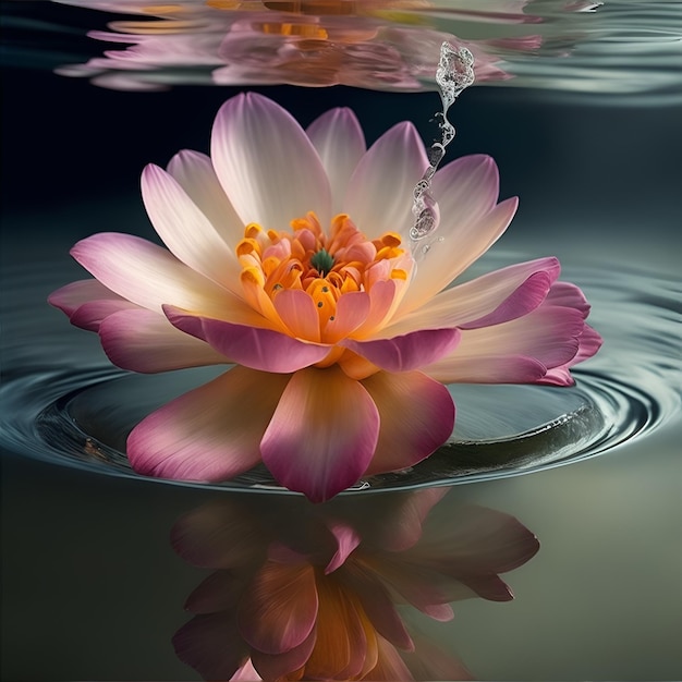 Flowers on water