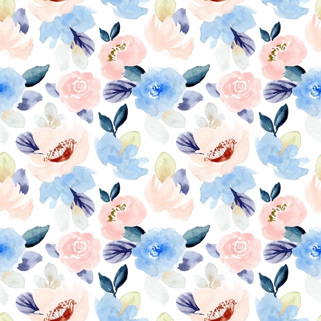 flowers watercolor seamless patterns background