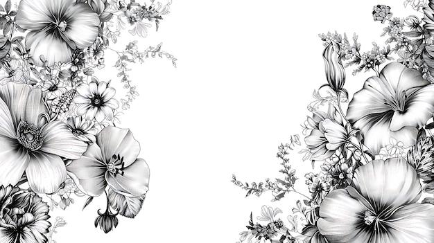 flowers on a white background with the word hibiscus
