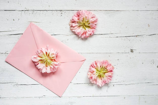 Flowers on white background