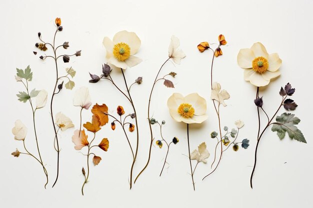 flowers on a white background