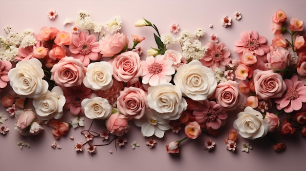 Flowers on a white background