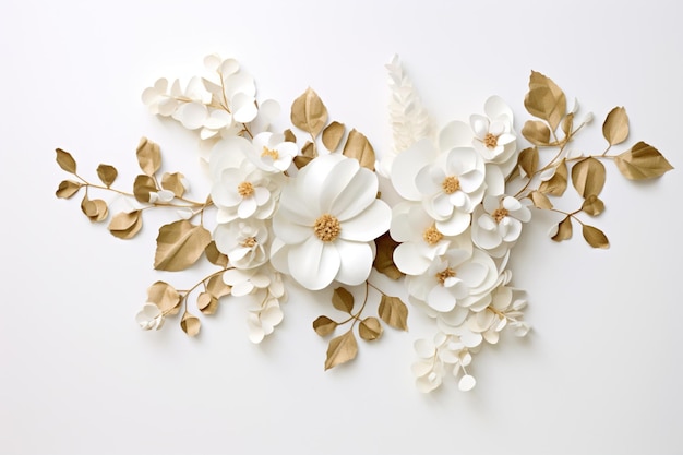 flowers on white