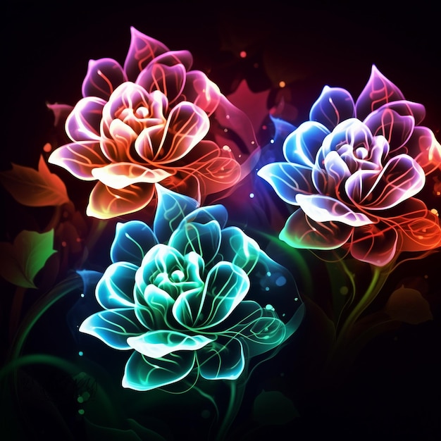 flowers with different colors and colors of the rainbow.