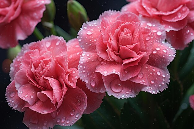 写真 雨の滴の花の家 背景写真