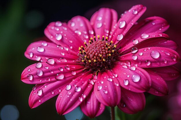 flowers with drops of rains house background photographic photo