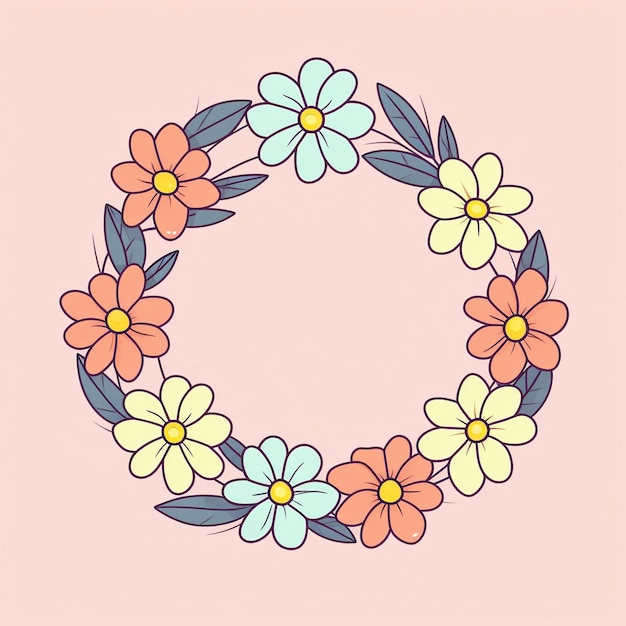 Photo flowers wreath