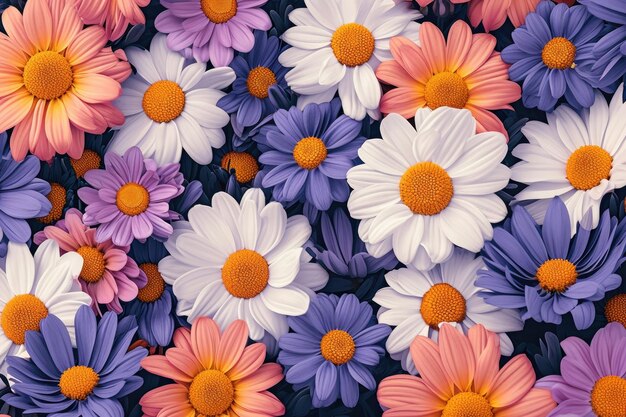 Photo flowery seamless pattern design