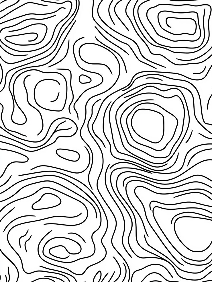 Photo flowing chaotic doodles