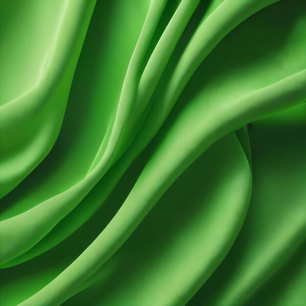 Flowing green cloth background texture