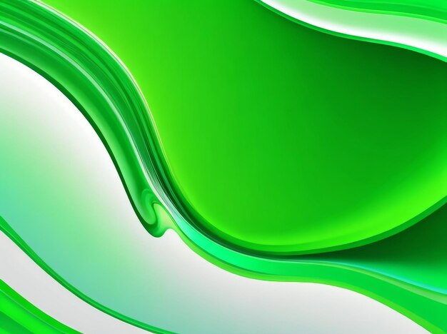 Flowing Green Elegance Vector Illustration of Liquid on Striped Surface 3
