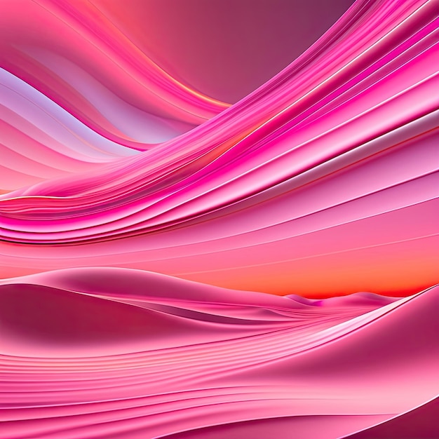 Flowing pink lines