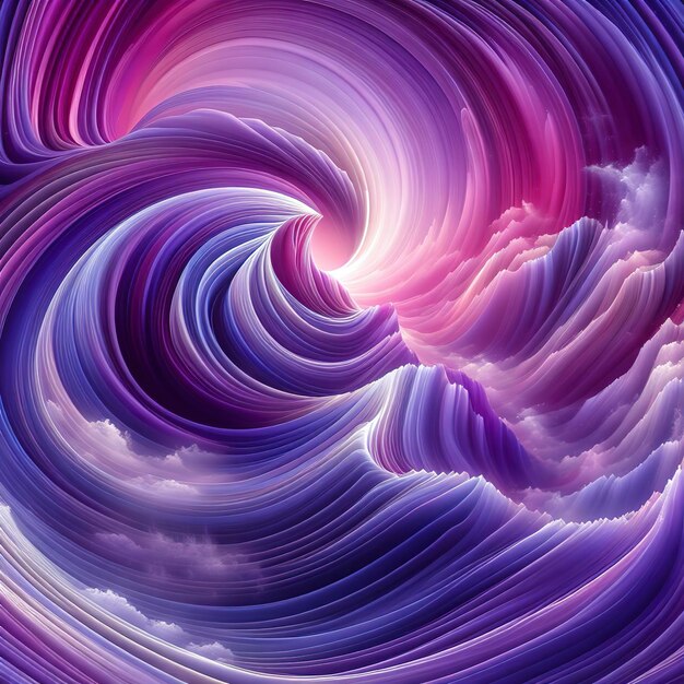 Плывущая фиолетовая горная спираль яркое воображение