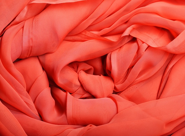 Flowing red fabric