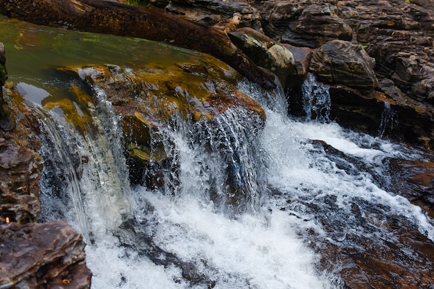 Flowing stream of waterfall