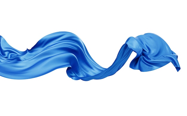 Flowing wave cloth curve line 3d rendering 3D illustration