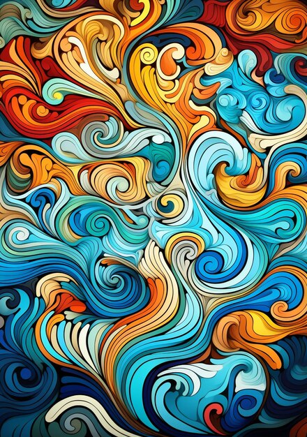 Flowing with chromatic dreams colorful rhapsody