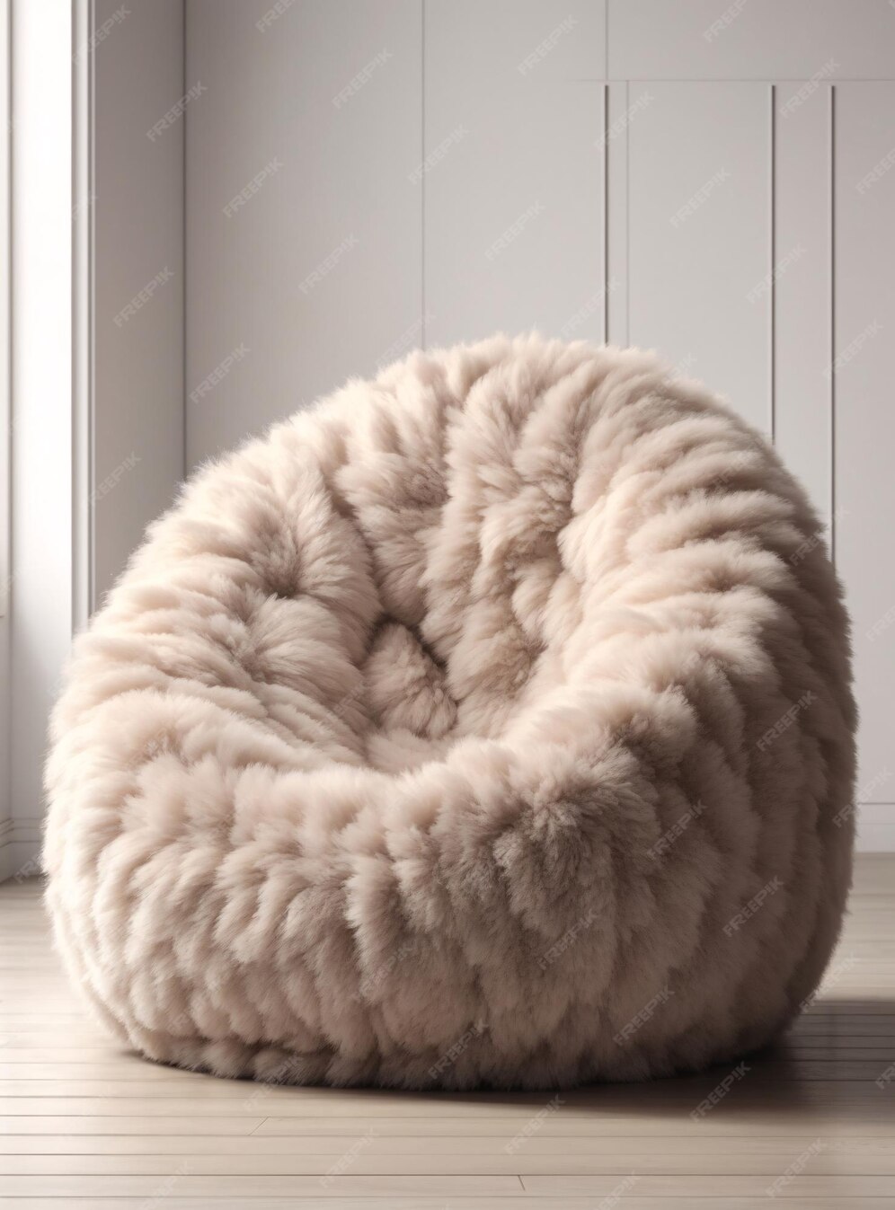 Premium AI Image A Fluffy Bean Bag