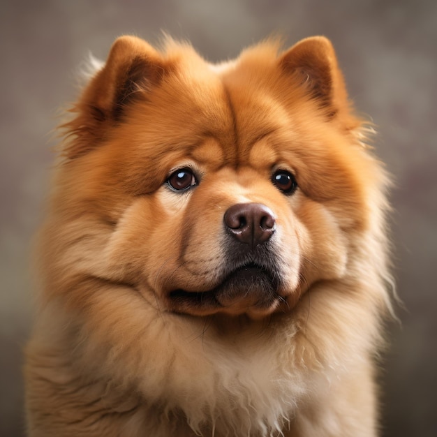 A Fluffy Chow Chow Dog