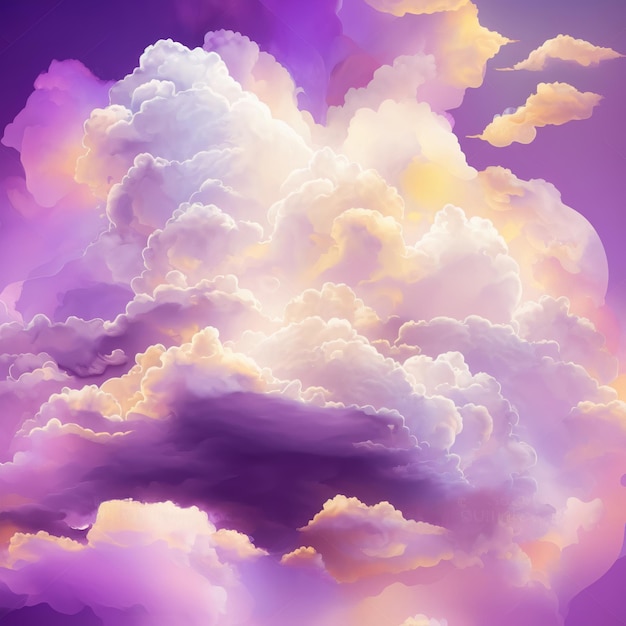 fluffy clouds background texture