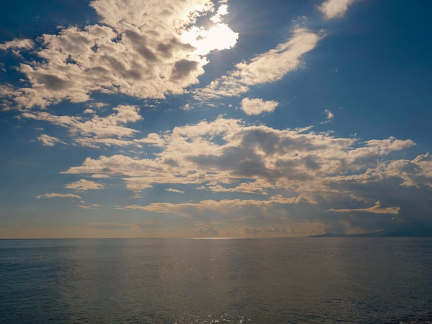 Fluffy clouds and great sea view