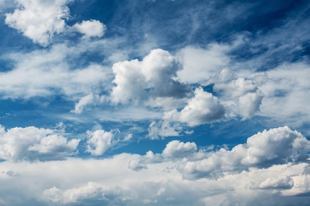 Fluffy Cloudy Sky Natuurlijke achtergrond