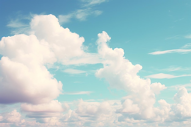 ふわふわした雲の空の柔らかい質感